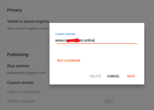 ব্লগারে কিভাবে কাস্টম ডোমেইন এড করবেন। Custom Domain Blogger